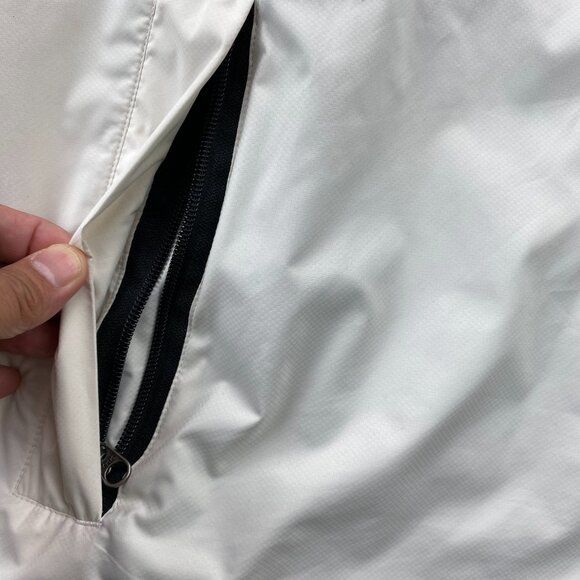 Vintage Chaps Golf Windbreaker Jacket Short Sleeve Men M Cream Pull Over Sweater - Picture 3 of 13